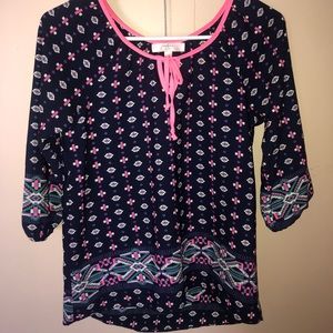 Patterned Girls Blouse